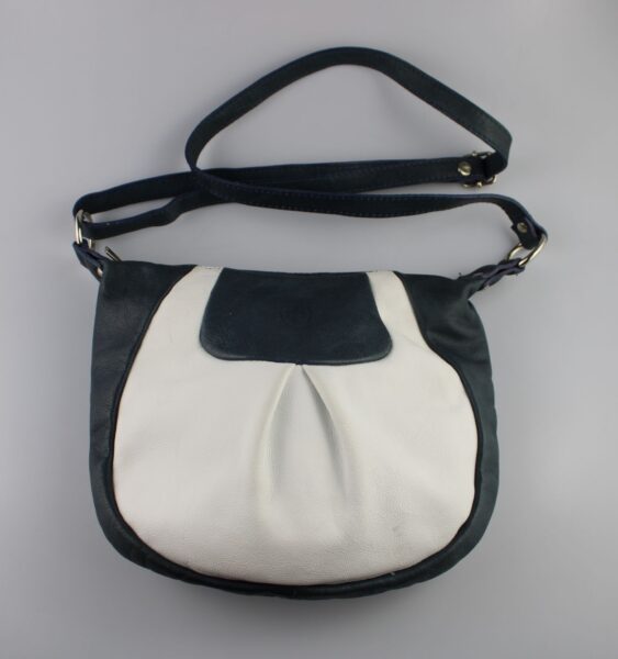 Kék fehér crossbody táska