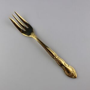 Aranyozott retró desszertes villa készlet